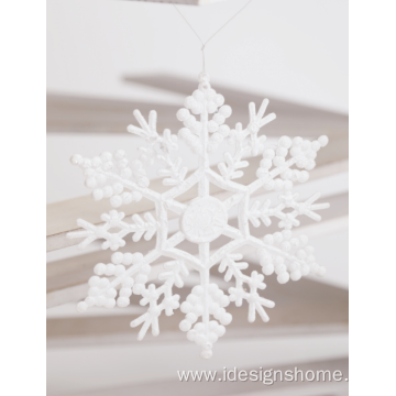 White Snowflake Plastic Christmas Decorative